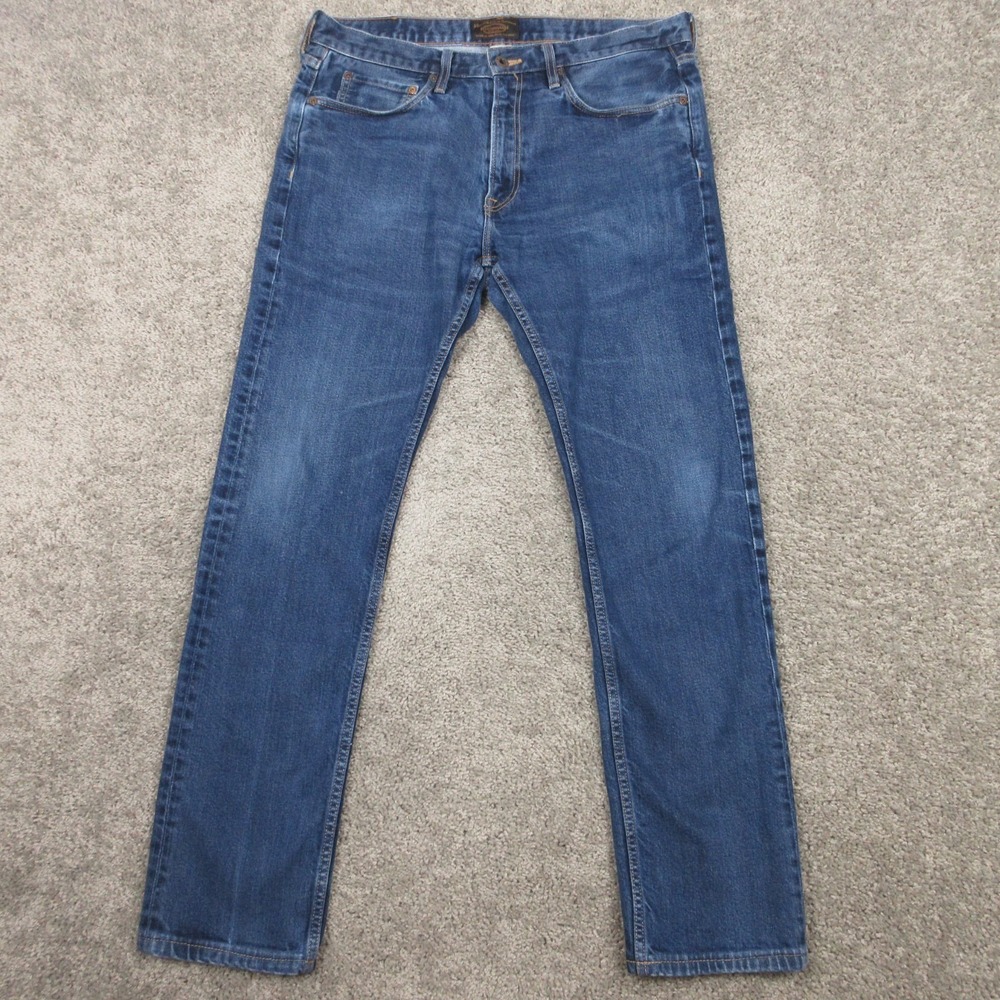 C.C. Filson Jeans Mens 34x30 (Tag 34x34) Faded Outdoor Made In USA Flex Denim